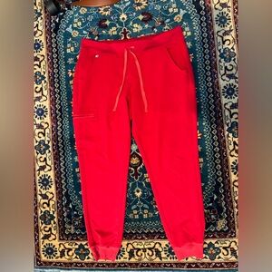 FIGS Zamora joggers Winning red